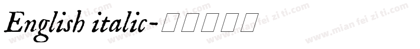English italic字体转换